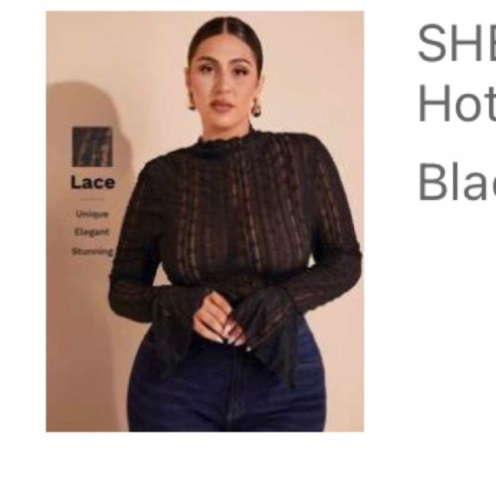 SHEIN BAE Elegant Black Top